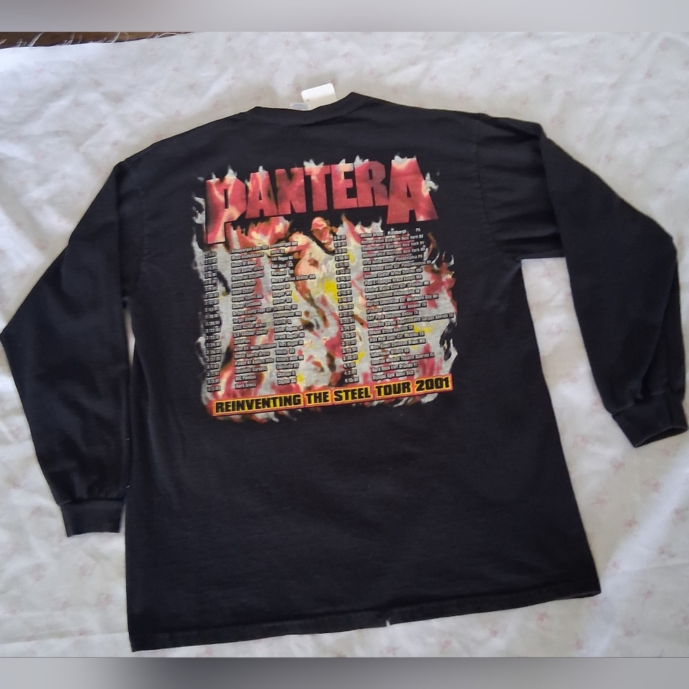 Delta Black Pantera 2001 Tour Graphic Long Sleeve Shirt - Picture 2 of 8